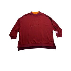 Graniph Evangelion Asuka Sweatshirt Womens Medium Red 02 Embossed Pullover Anime